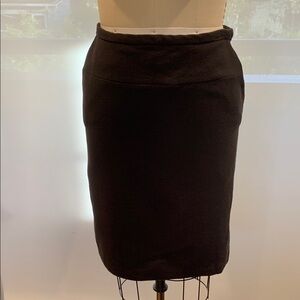 Dries Van Noten Black Knee-Length Lined Pencil Skirt